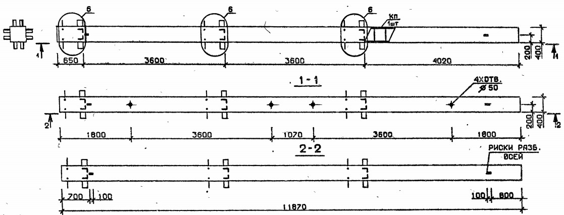 Колонна 2КБ 36.119-9 Серия 1.020.1-2с/89